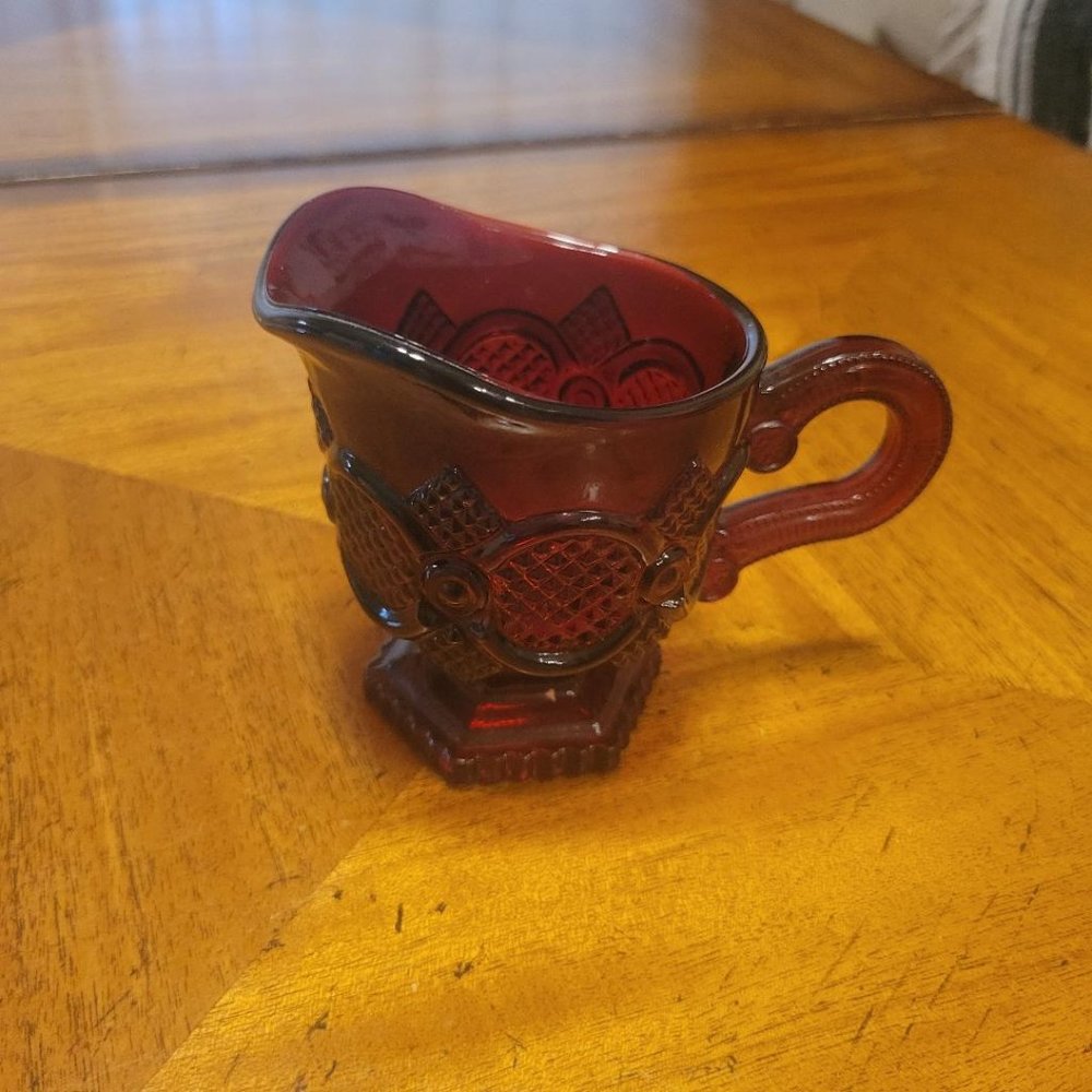 Avon Ruby Red 1876 Cape Cod Collection Creamer